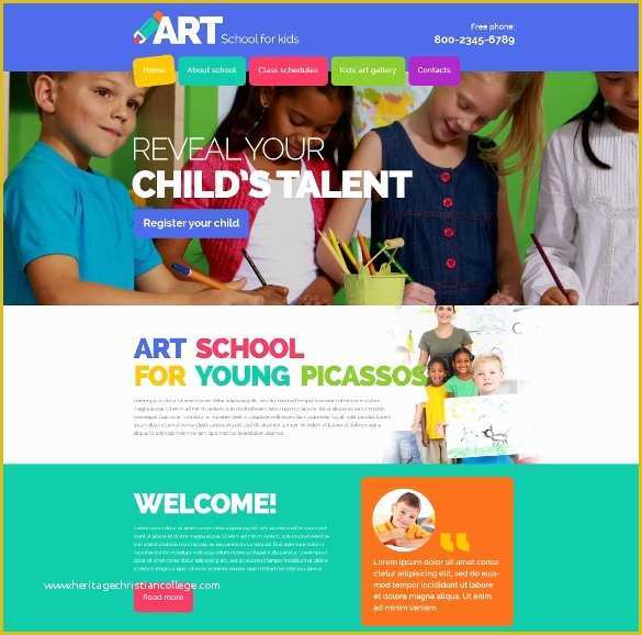 School Website Templates Free Of 45 School Website themes & Templates