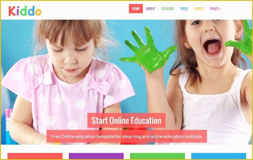 School Website Templates Free Of Kiddo Free School Website Template Webthemez