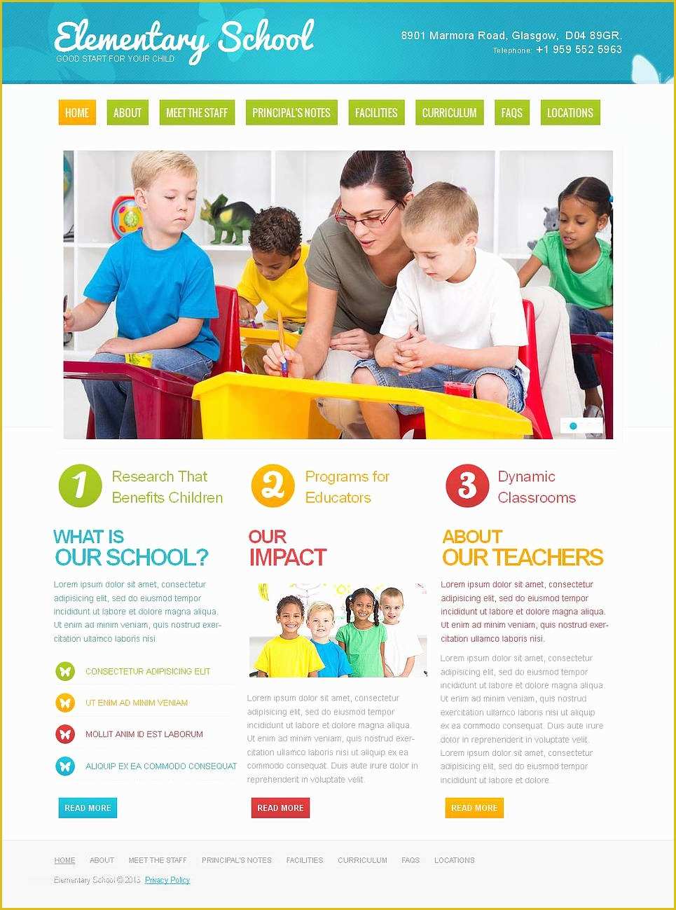 School Website Templates Free Of Primary School Moto Cms HTML Template