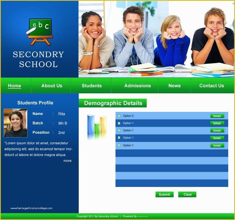 School Website Templates Free Of School Website Template Iner2 by Cgvector On Deviantart