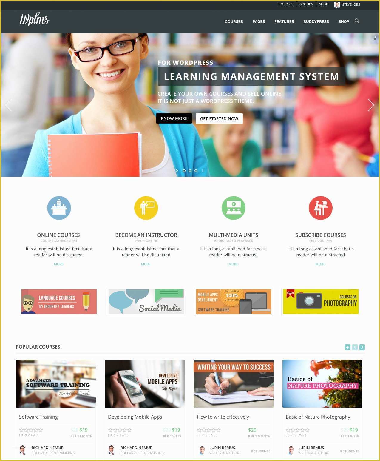 School Website Templates Free Of Wplms Learning Management System for Wordpress Education
