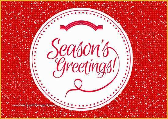 Seasons Greetings Card Templates Free Of Red Snowy Season S Greetings Christmas Card Templates by