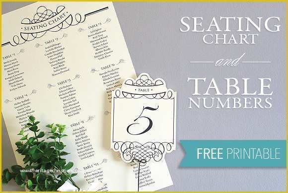 Seating Chart Cards Template Free Of Elegant Diy Table Numbers Seating Chart