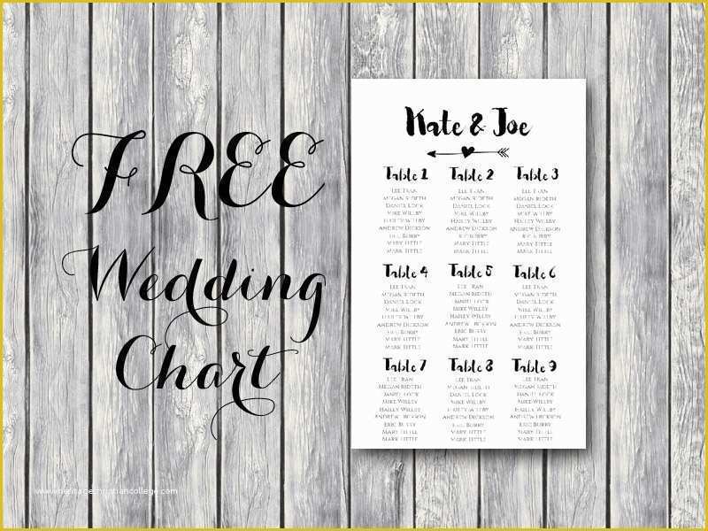 Seating Chart Cards Template Free Of Free Arrow Wedding Seating Chart Template Bride Bows