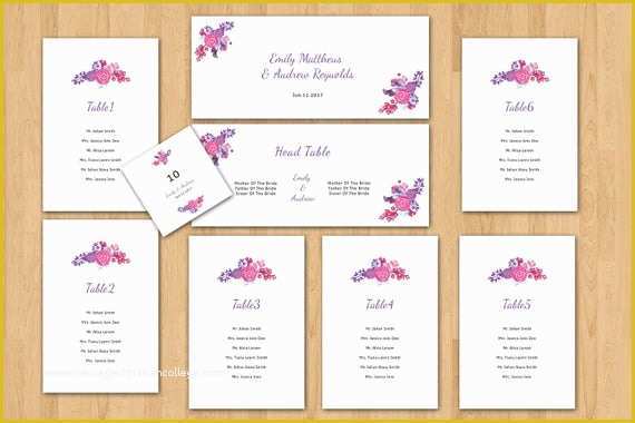 54 Seating Chart Cards Template Free