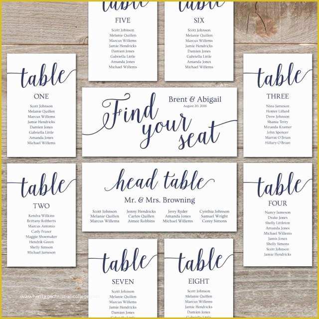 Seating Chart Cards Template Free Of Wedding Seating Chart Template Diy Seating Cards