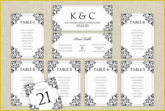 Seating Chart Cards Template Free Of Wedding Seating Chart Template Download by Karmakweddings