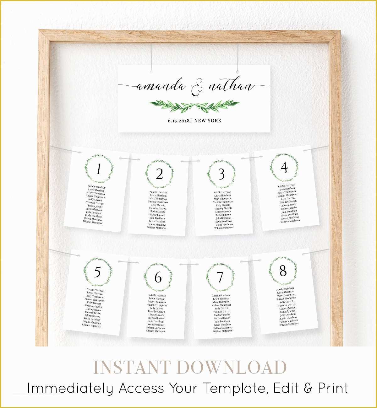 Seating Chart Cards Template Free Of Wedding Seating Chart Template Hanging Seating Cards