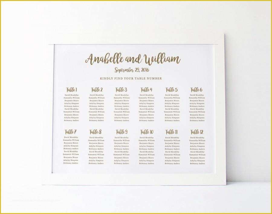 Seating Chart Cards Template Free Of Wedding Seating Chart Template Seating Plan Floral