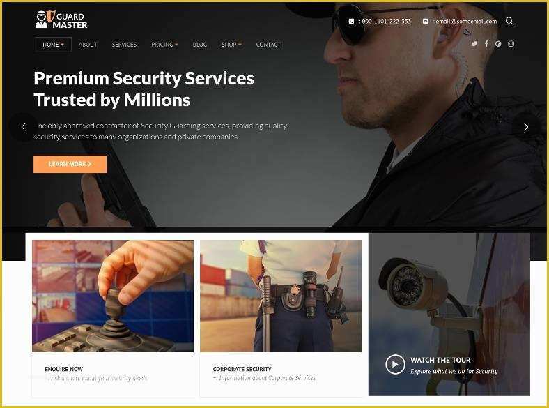 Security Guard Website Templates Free Download Of 14 Best Security Services Website Templates