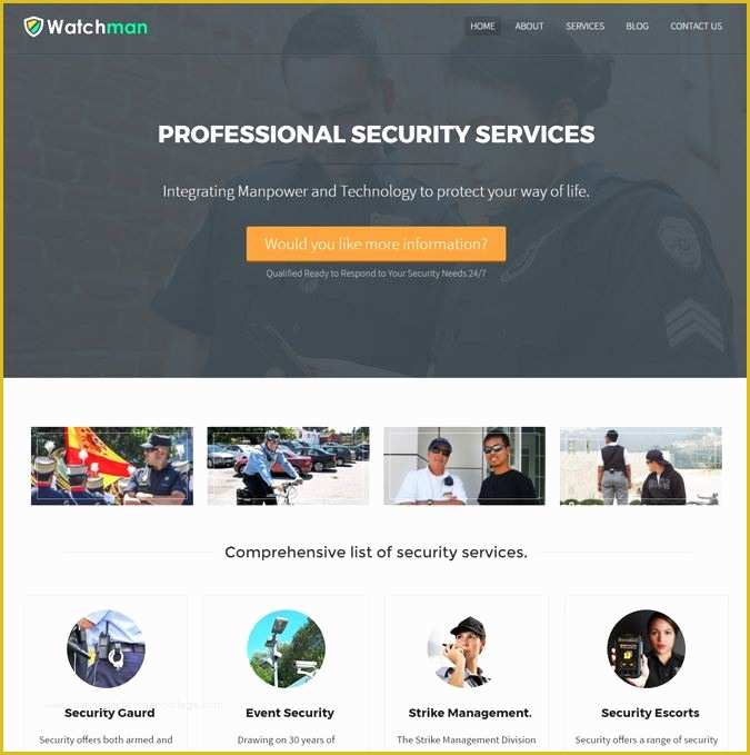 Security Guard Website Templates Free Download Of 5 Best Security Guard Wordpress themes [escort