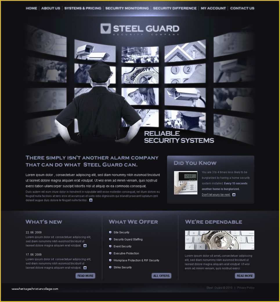 Security Guard Website Templates Free Download Of 25 Best Ideas About