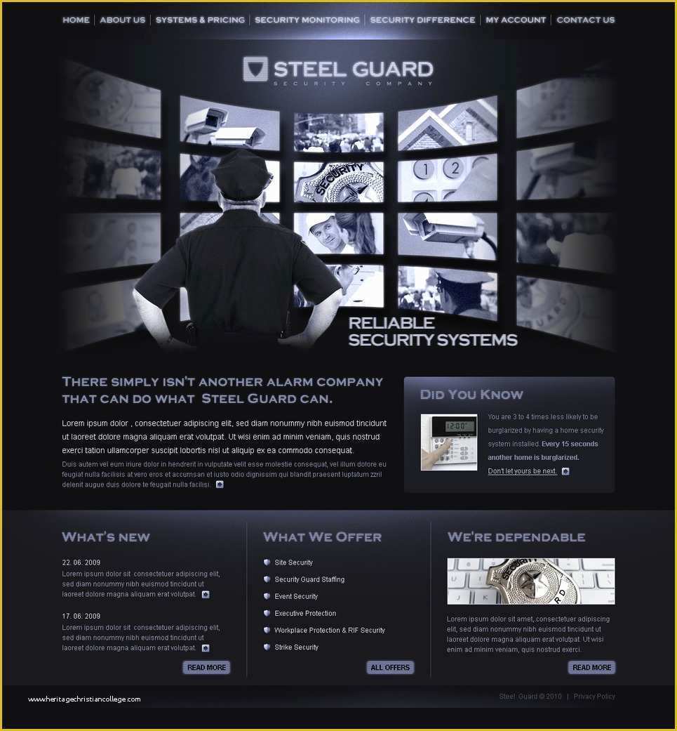 security-website-template