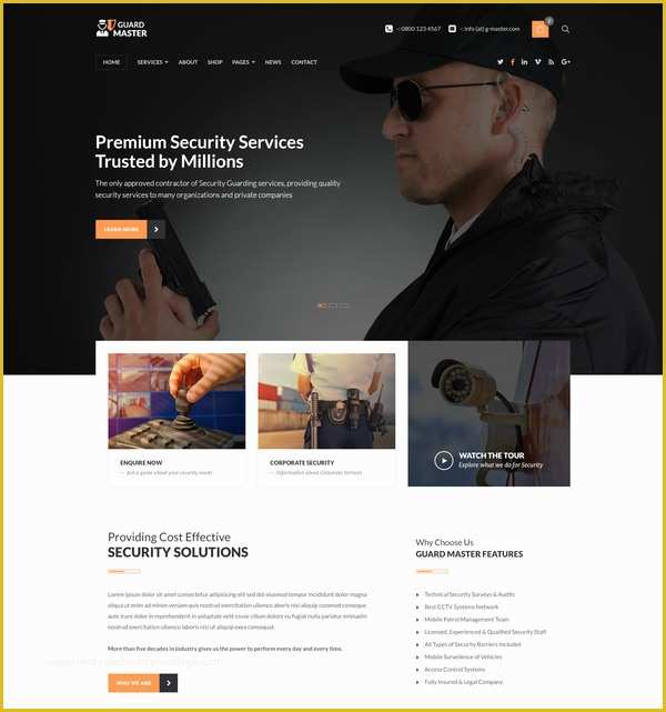 49 Security Guard Website Templates Free Download