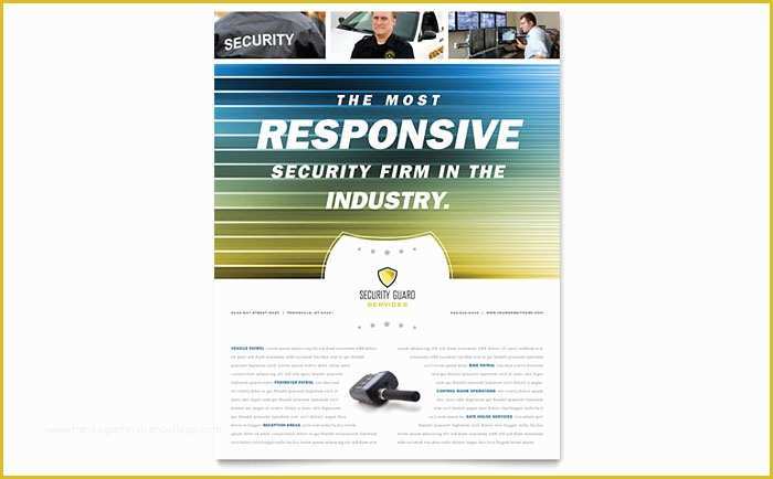 Security Guard Website Templates Free Download Of Security Guard Flyer Template Design