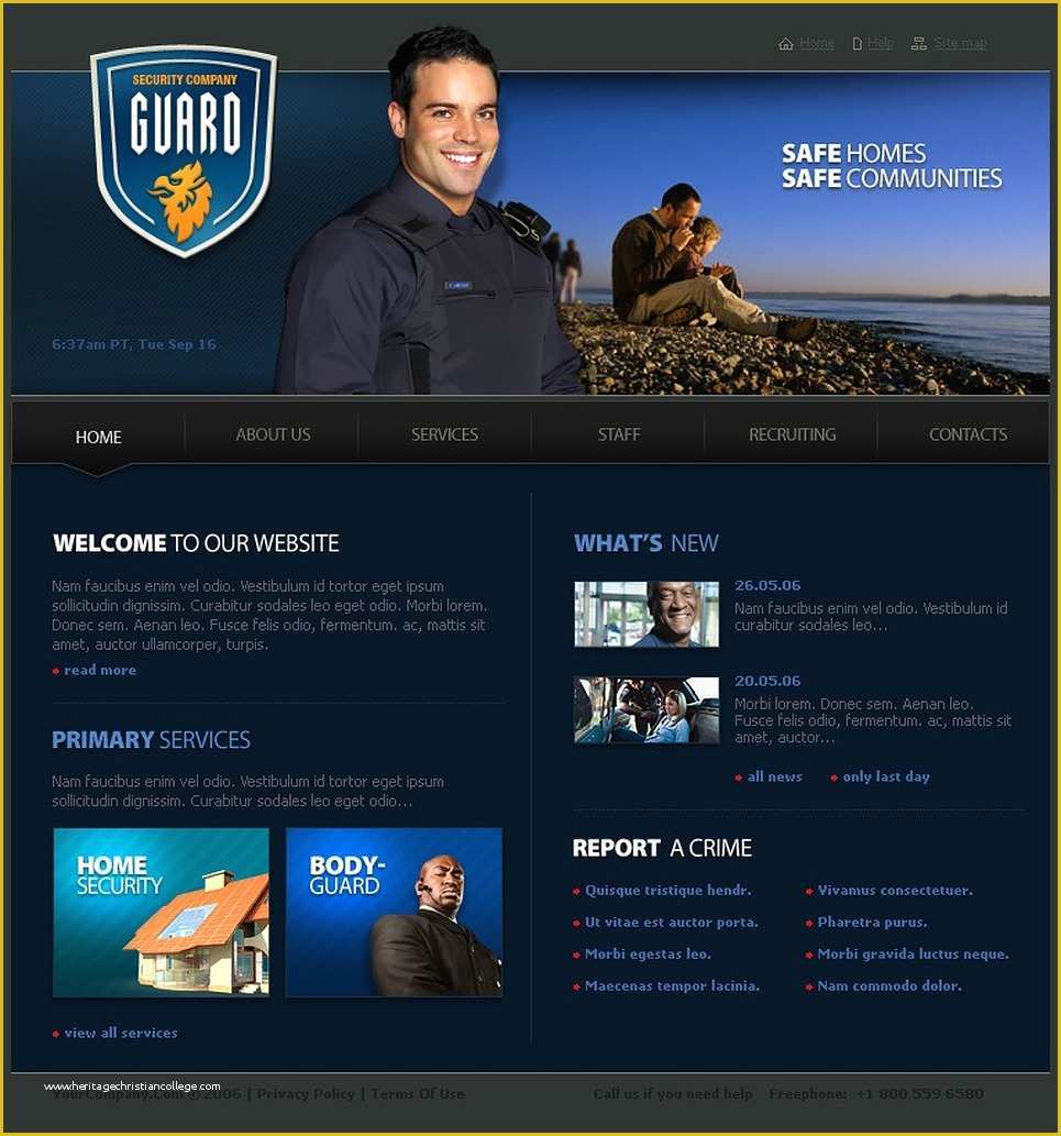 Security Guard Website Templates Free Download Of Security Guard Template Web Design Templates Website