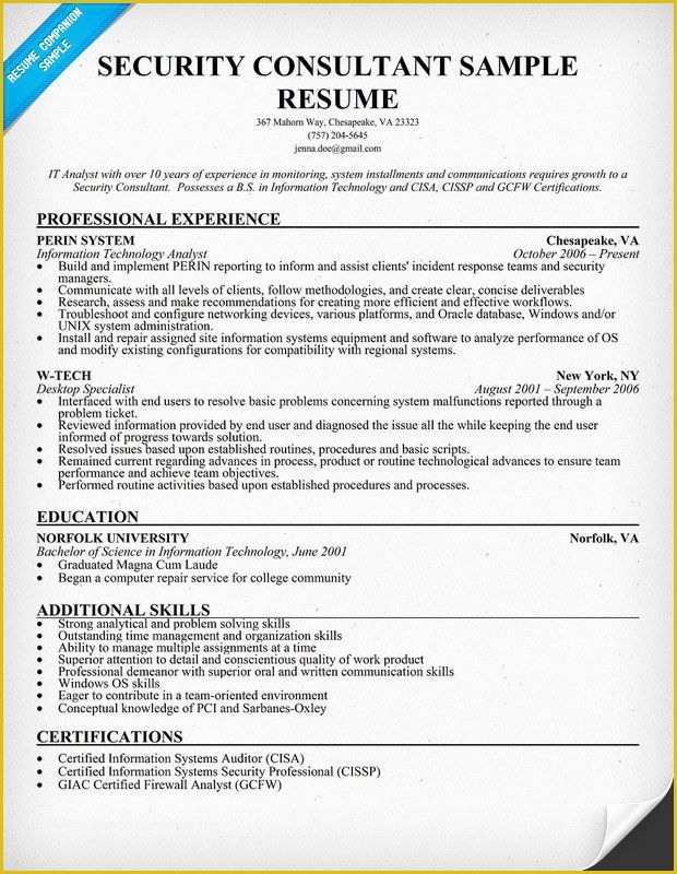 Security Resume Template Free Of 12 Sample Security Resume Riez Sample Resumes