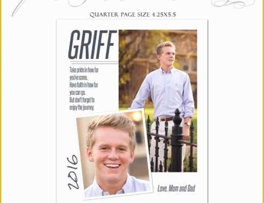 Senior Yearbook Ad Templates Free Of ashe Design Senior Yearbook Ad