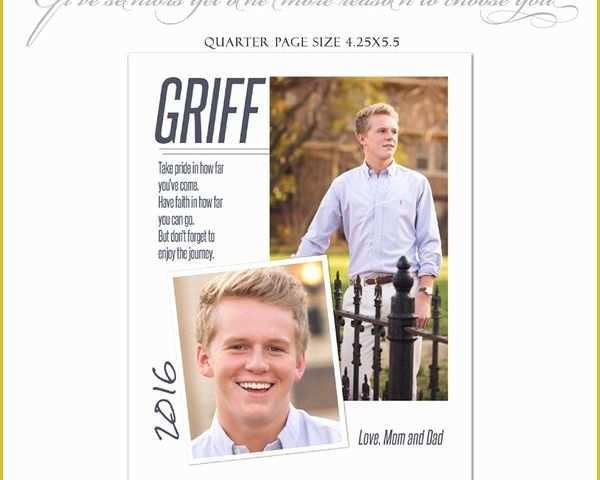 Senior Yearbook Ad Templates Free Of ashe Design Senior Yearbook Ad