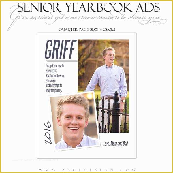 Senior Yearbook Ad Templates Free Of ashe Design Senior Yearbook Ad