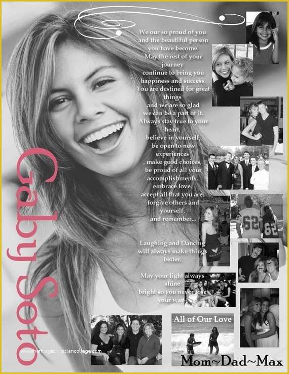 Senior Yearbook Ad Templates Free Of Custom Designed Senior School Yearbook Ad Full Page