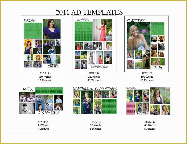 Senior Yearbook Ad Templates Free Of Senior Year Yearbook Third Year Ads Templates