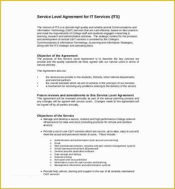 Service Agreement Template Free Of 20 Service Agreement Templates – Word Pdf