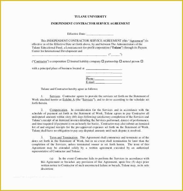 Service Agreement Template Free Of 20 Service Agreement Templates – Word Pdf