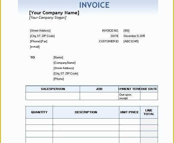 Service Invoice Template Free Of Free Service Invoice Templates