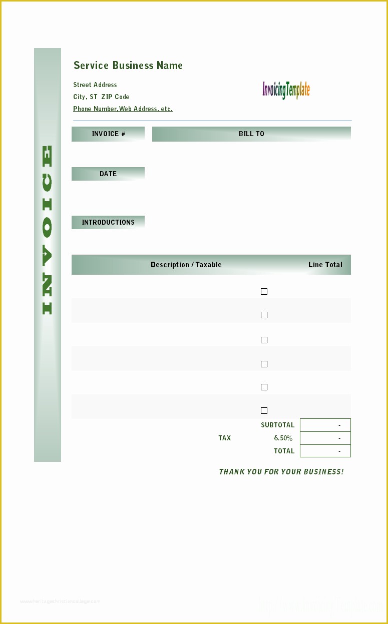 Service Invoice Template Free Of Labor Invoicing Sample