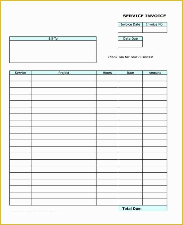 Service Invoice Template Word Download Free Of 53 Blank Invoice Template Word Google Docs Google Sheets