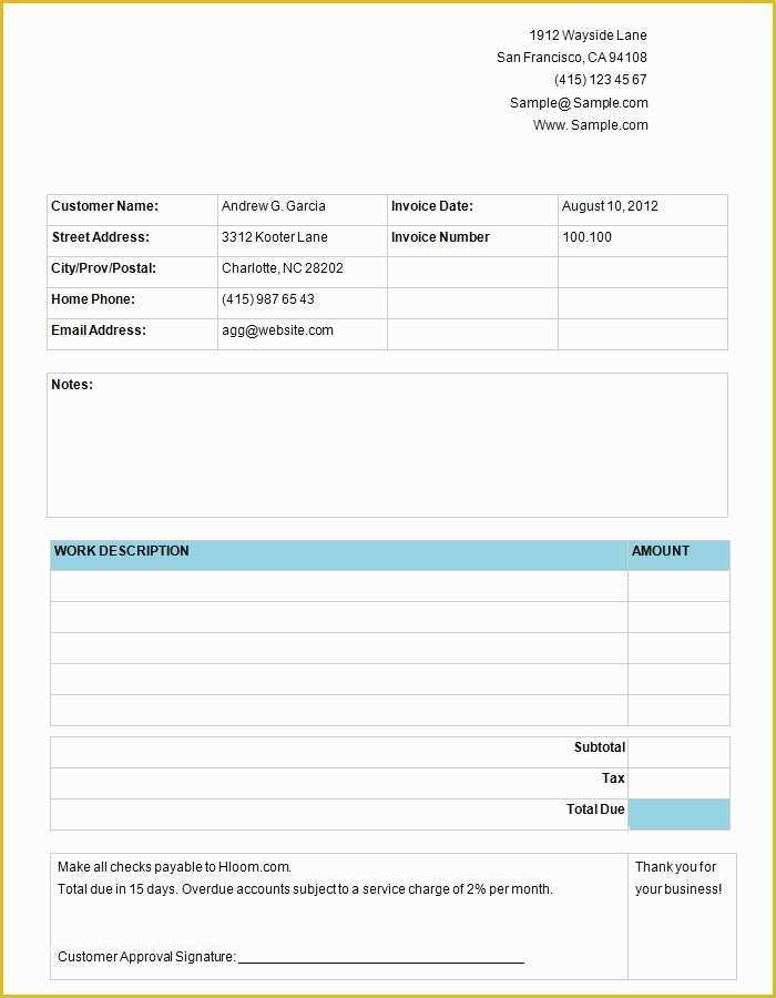 Service Invoice Template Word Download Free Of Free Invoice Template Invoice Templates