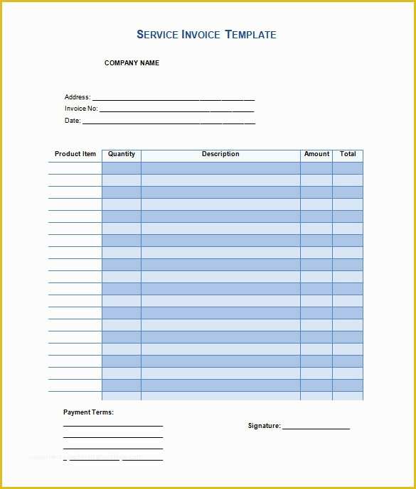 Service Invoice Template Word Download Free Of Invoice Template 53 Free Word Excel Pdf Psd format