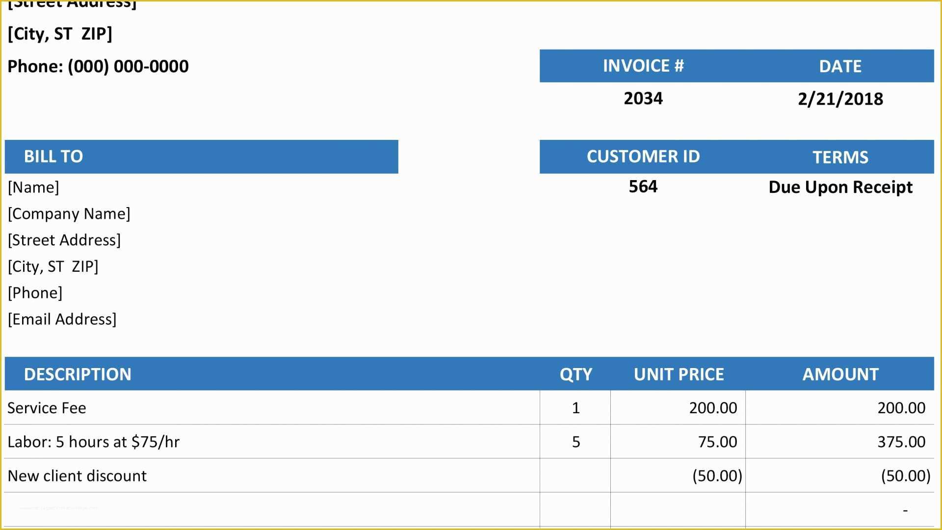 Service Invoice Template Word Download Free Of Service Invoice Template Word Download Free Resume