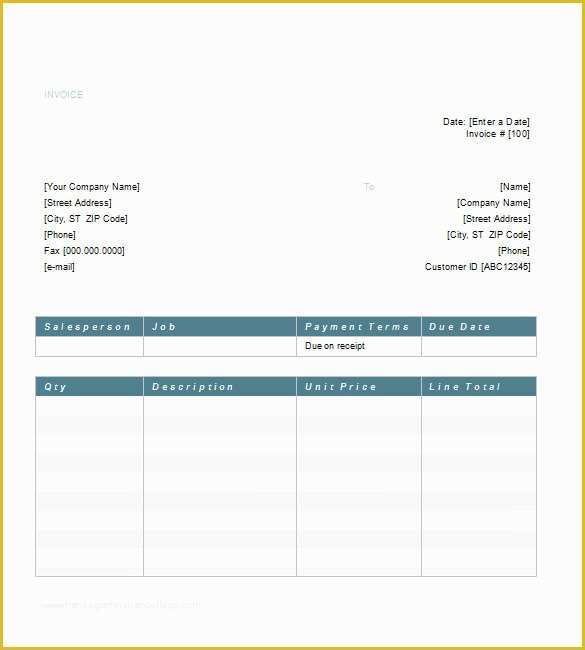 Service Invoice Template Word Download Free Of Service Invoice Templates – 11 Free Word Excel Pdf