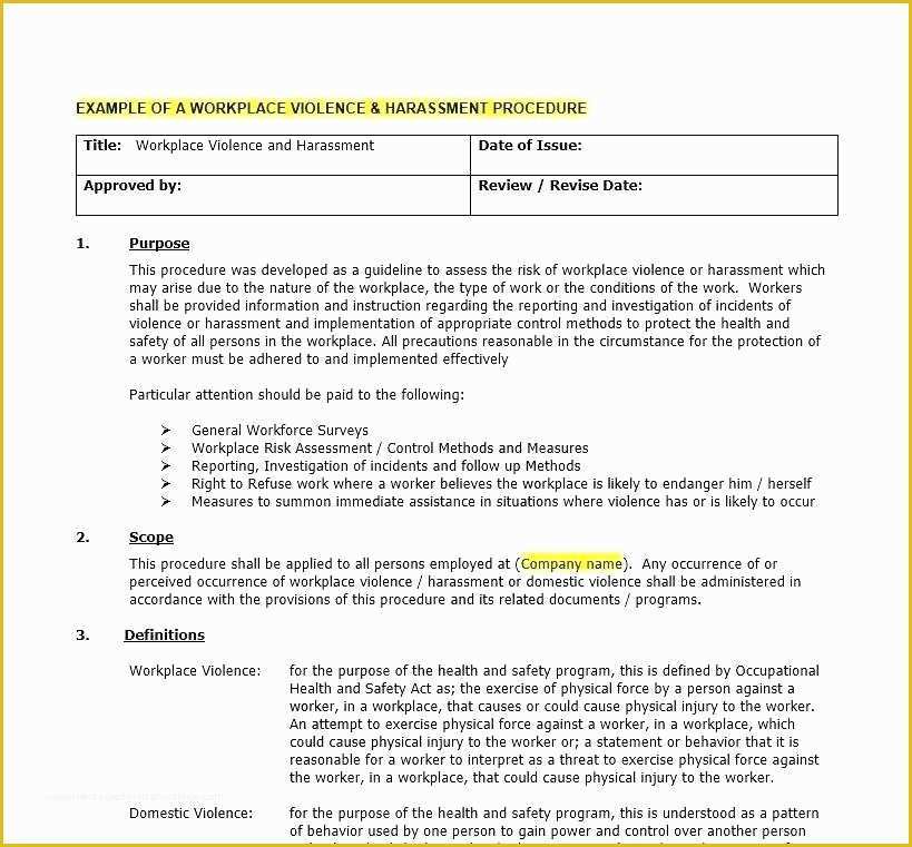 Sexual Harassment Policy Template Free Of Workplace Smoking Policy Template