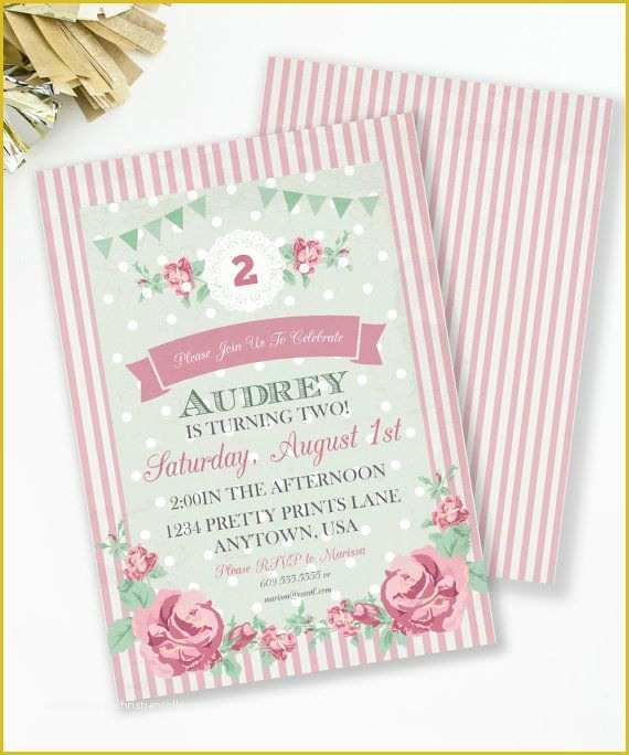 Shabby Chic Birthday Invitation Templates Free Of Shabby Chic Birthday Invitation Girls Birthday Lace