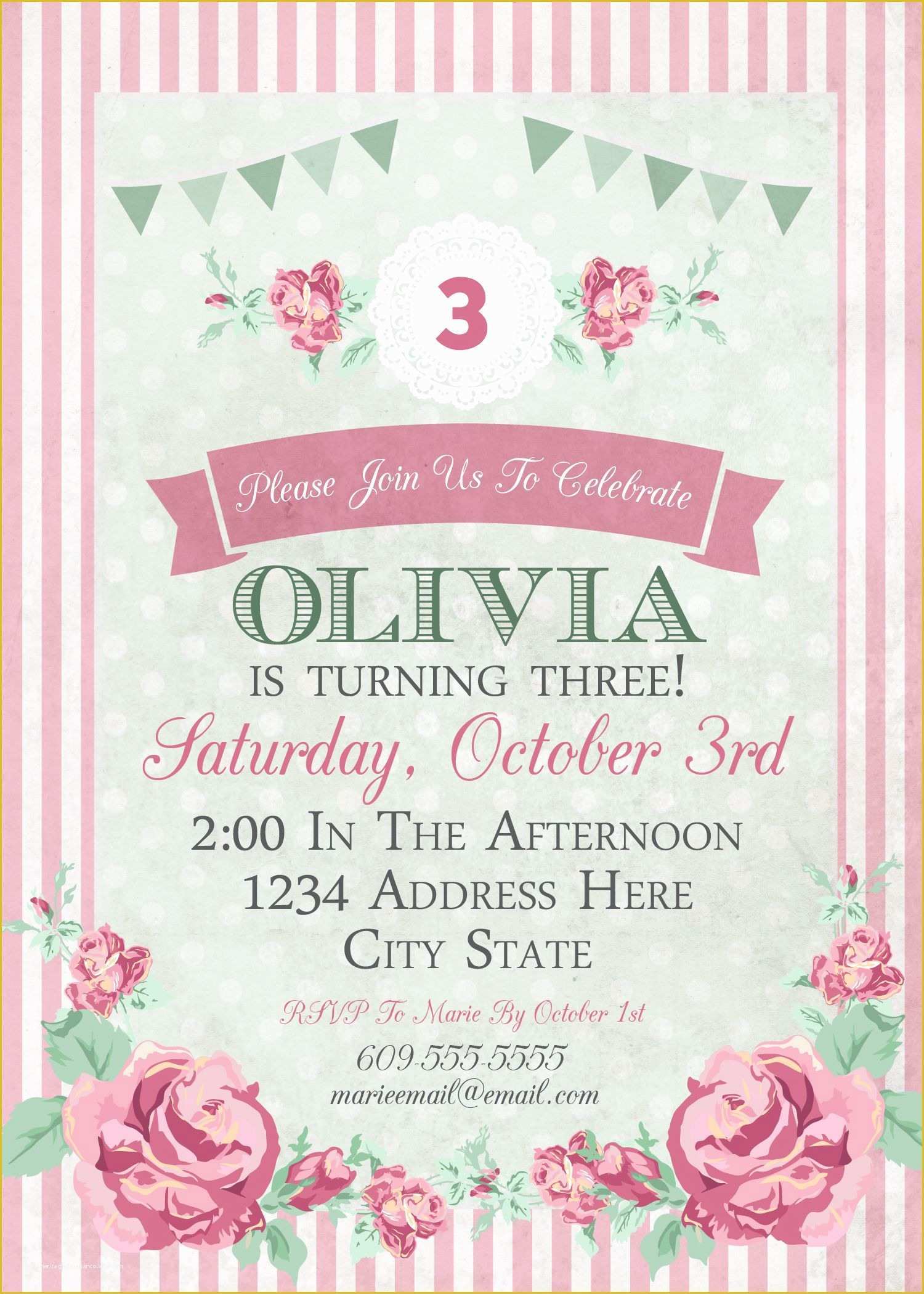 Shabby Chic Birthday Invitation Templates Free Of Shabby Chic Birthday Invitation Tea Party Ideas