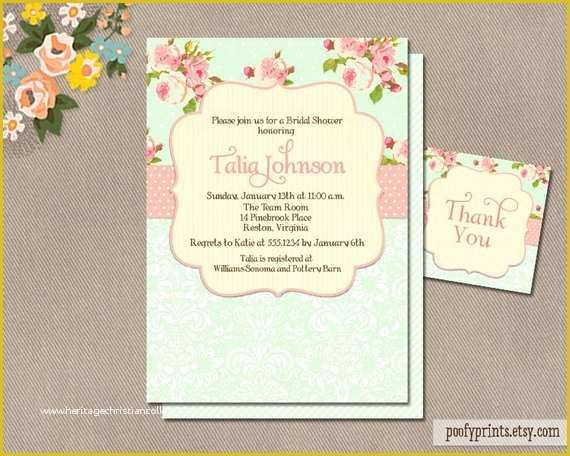 Shabby Chic Birthday Invitation Templates Free Of Shabby Chic Bridal Shower Invitations Free by Poofyprints