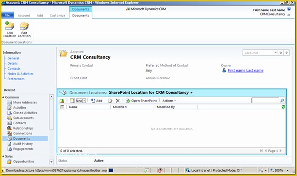 Sharepoint Crm Template Free Of Crm 2011 Integration with Point Custom Document