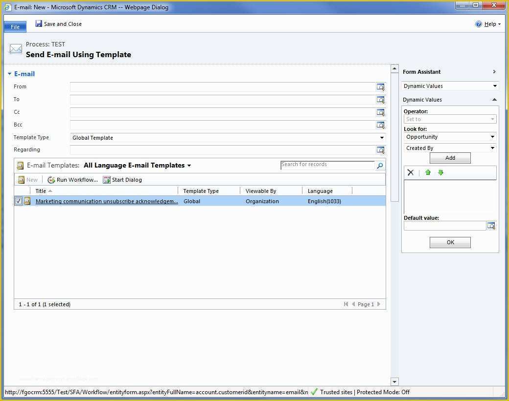 Sharepoint Crm Template Free Of Workflow Process Setp Editor Send Email Using Template