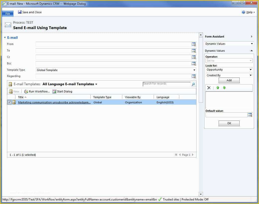 Sharepoint Crm Template Free Of Workflow Process Setp Editor Send Email Using Template