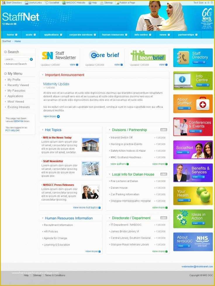Sharepoint Online Intranet Templates Free Of 1000 Images About Intranet Homepage Examples On Pinterest