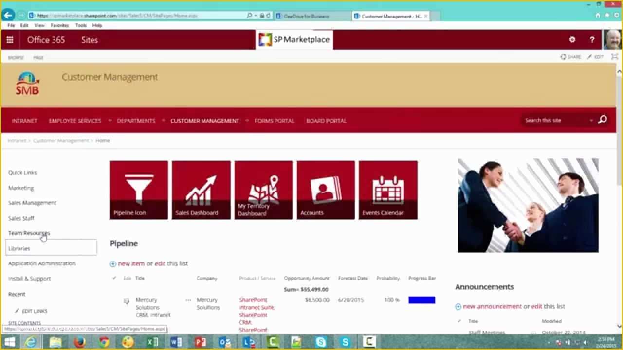 Sharepoint Online Intranet Templates Free Of Crm Sales Application Template for Point On Fice