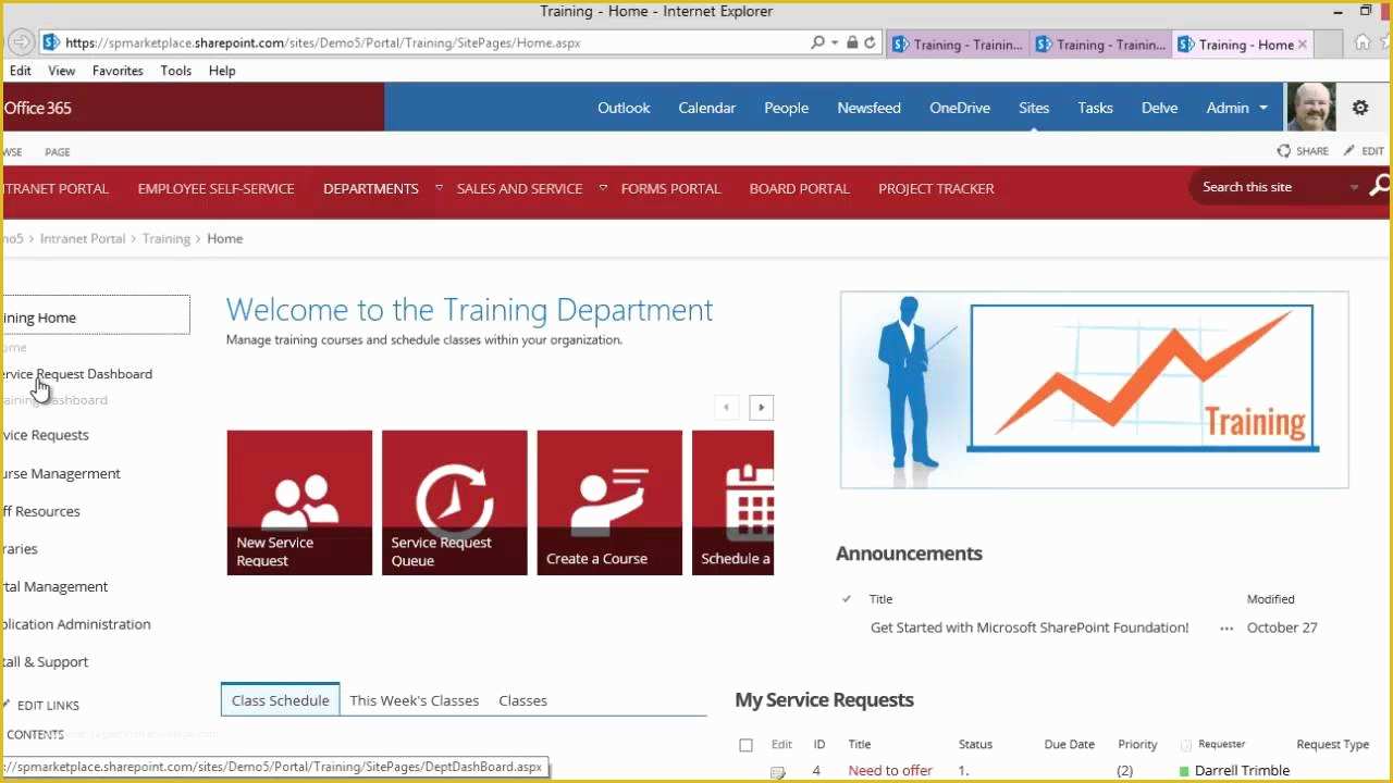 Sharepoint Online Intranet Templates Free Of Fice 365 Point Training Portal Application