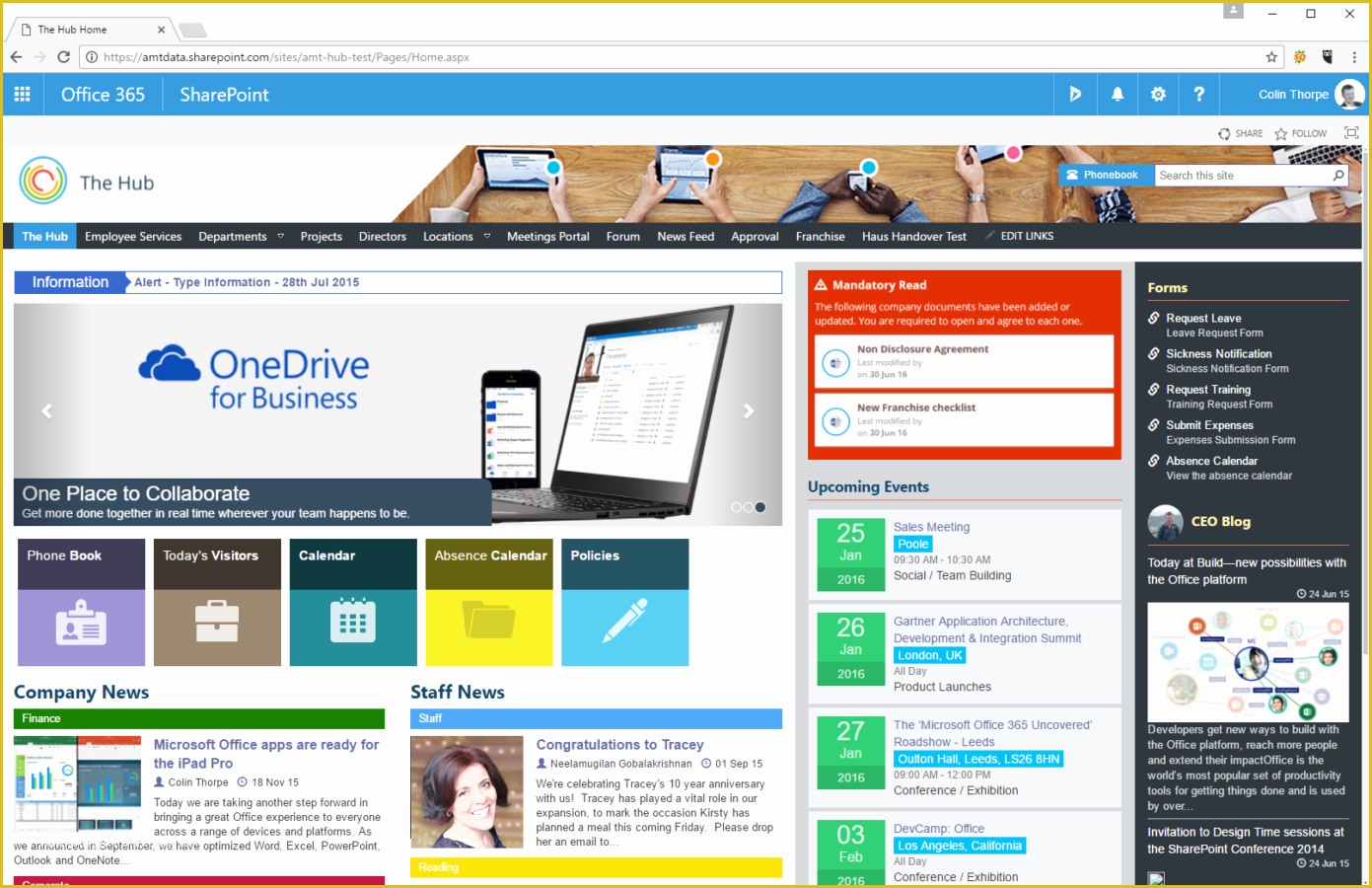 Sharepoint Online Intranet Templates Free Of Point Intranet the Hub