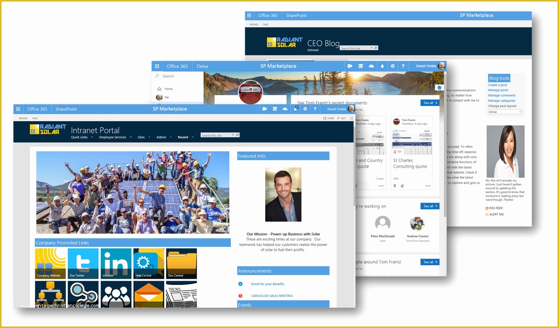 Sharepoint Online Intranet Templates Free Of Sp Intranet Portal by Sp Marketplace On Fice 365 Part