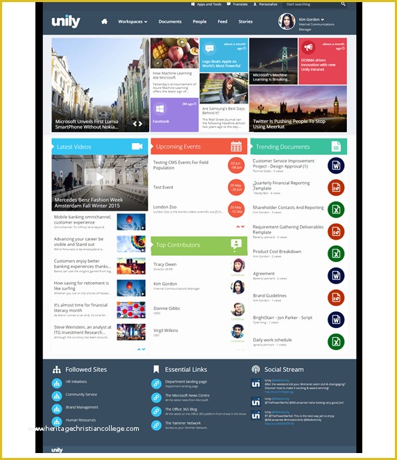 Sharepoint Online Intranet Templates Free Of Unily Intranet Built On Microsoft Fice 365 and