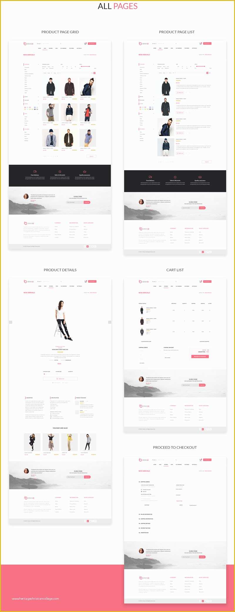 Shopping Cart Template Free Download In PHP Of Brand Fashion Store Shopping Cart Psd Template Free Download