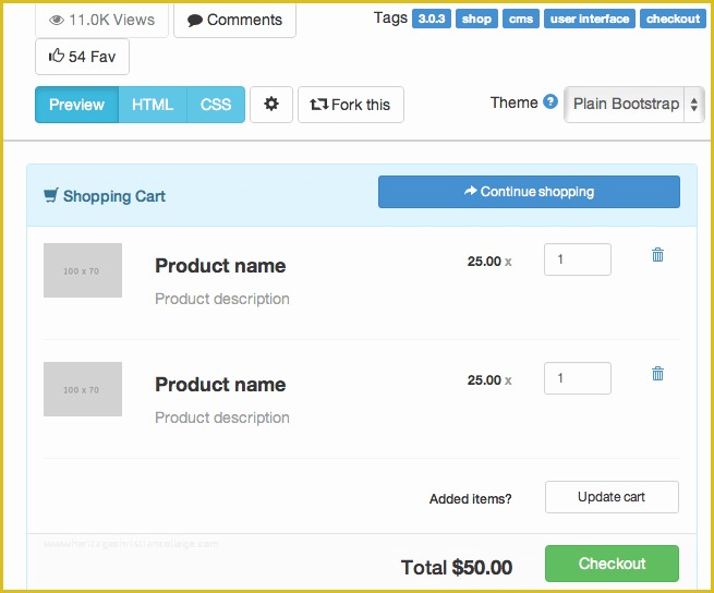 Shopping Cart Template Free Download In PHP Of Free Code Snippets with Bootsnipp – Simplexity Marketing Group